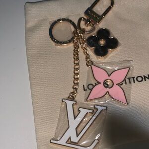 monogram purse/bag charm keychain